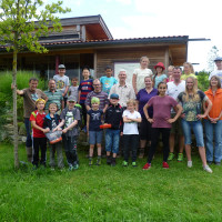 Gruppenbild an der Villa Rustica